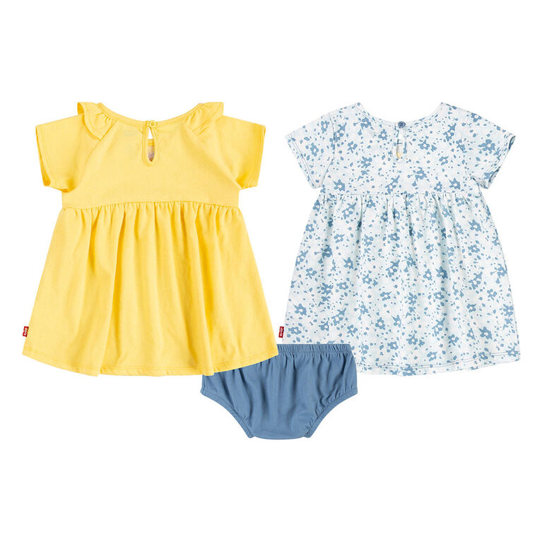 Levis 2 Pack Dress - Yellow/Blue - Size 24 Months