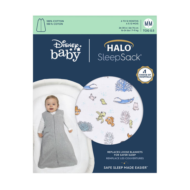HALO SleepSack Wearable Blanket - Cotton - Finding Nemo Medium 6-12 Months