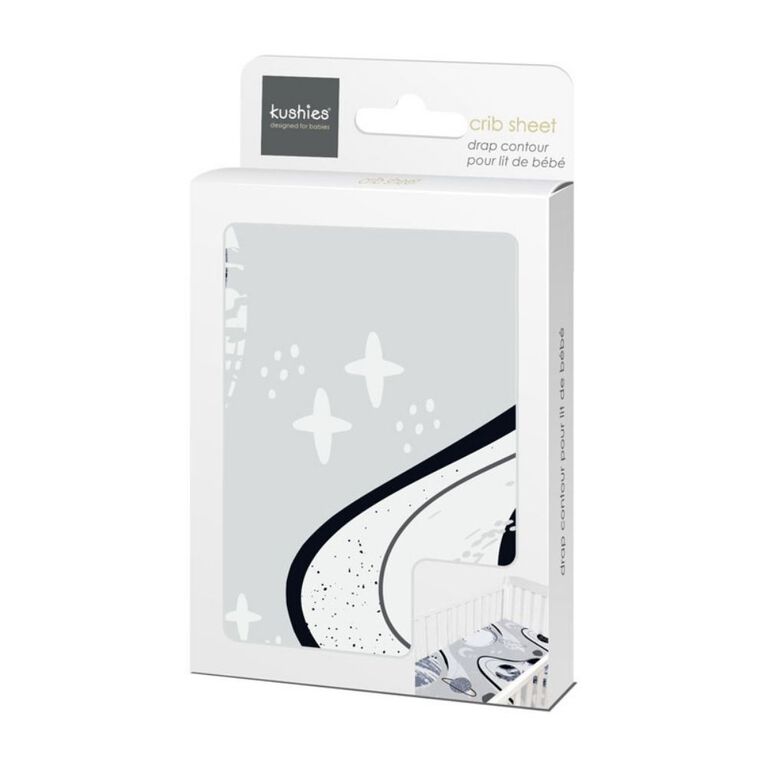 Percale Dream Crib Sheet Space Blues