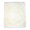 Amor Bebe Faux Fur Plush Blanket: Ivory