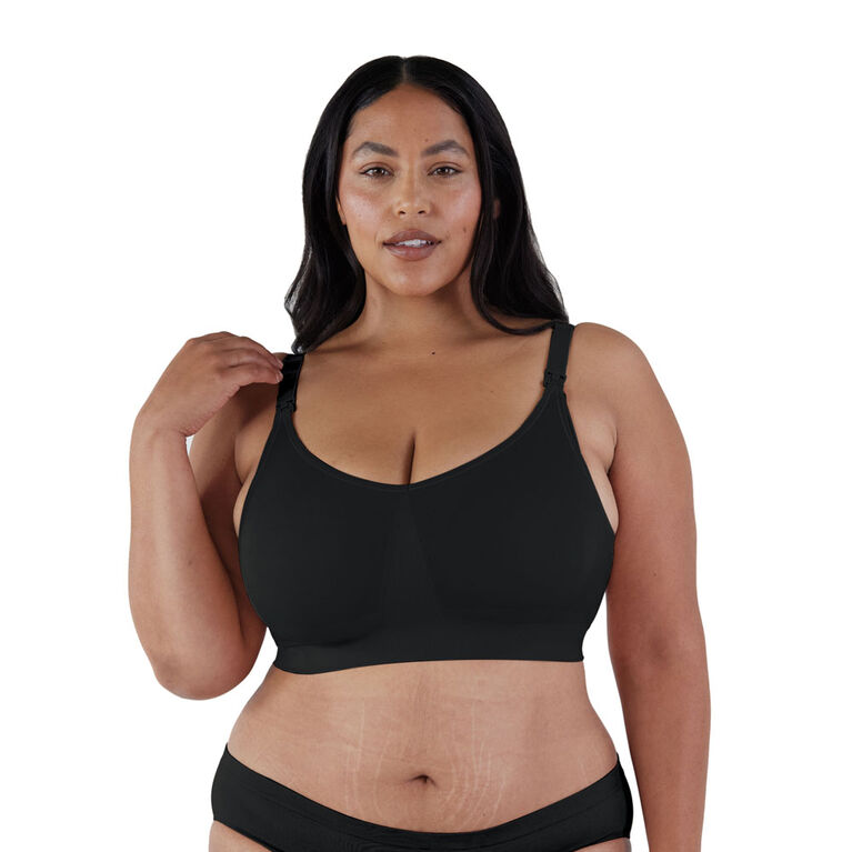 Bravado Designs Soutien-gorge de maternité et d’allaitement Body Silk Seamless, Noir, Moyen