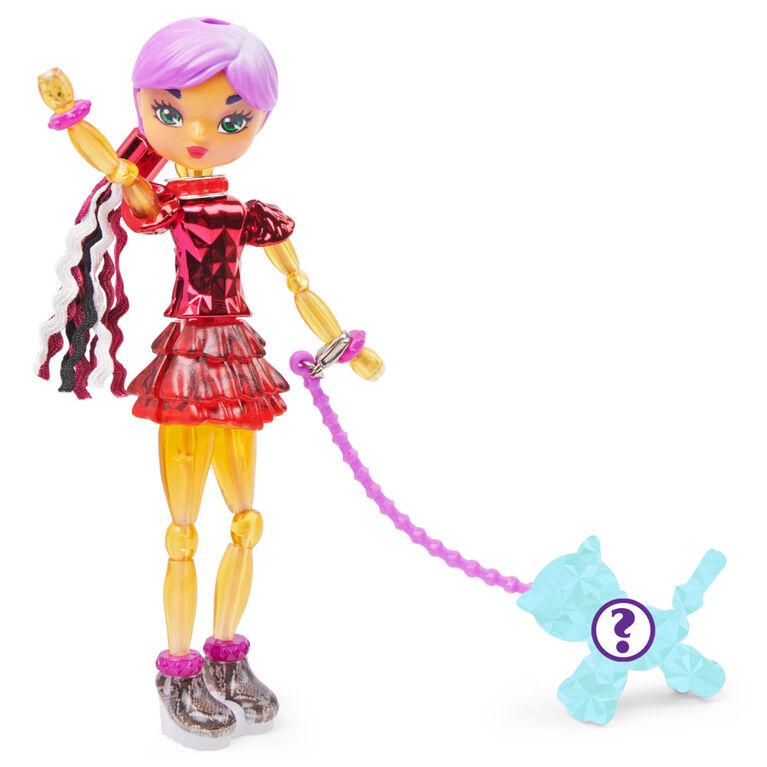 Twisty Girlz, Series 2, Ruby Spark Transforming Doll to Collectible