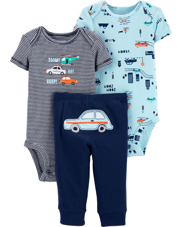 Carter's 3-Piece Cars Little Character Set - Blue, 6 Months
