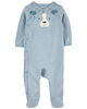 Carter's Striped Dog Side Snap Cotton Sleep And Play Pajamas