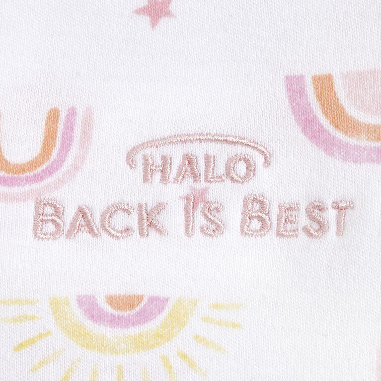 HALO® SleepSack® Swaddle Sunshine Rainbow Pink Newborn