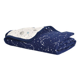 Baby's First Quilted Cotton Jersey Blanket, Starry Night