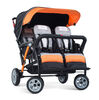 Foundations Splash of Colour Quad Sport 4 Passenger Stroller - Orange