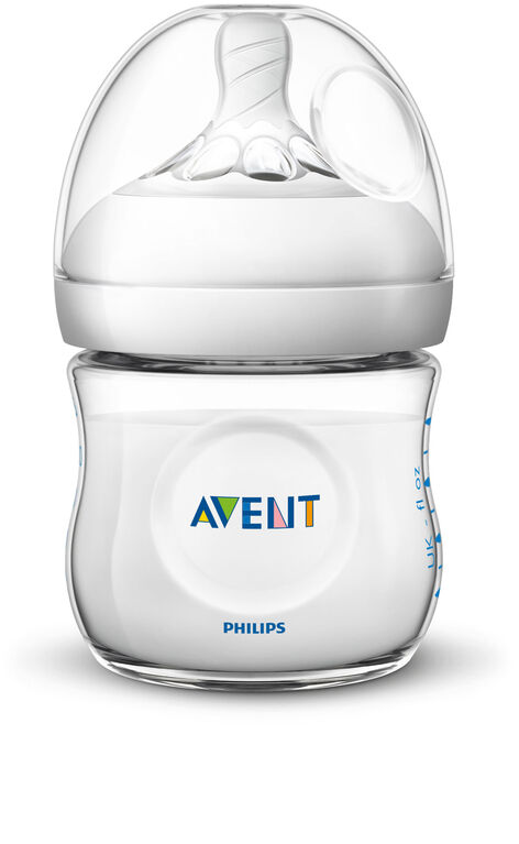 Biberon Philips Avent Naturel, transparent, 4 oz, emb. de 1.