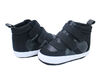 First Steps Black Course Canvas High Top Sneakers Size 1, 0-3 months