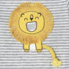 Just Born Baby Boys 2-Piece Organic Long Sleeve Onesies Bodysuit and Pant Set - Lil Lion 12 Months