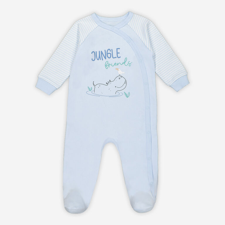 Rococo Footed Sleeper Blue