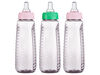 Gerber First Essentials Clearview 9oz Bottles, 3-Pack with Medium Flow Silicone Nipple - Pink/Green