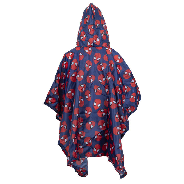 Marvel Kids Spiderman Fold Out Poncho Multi Red