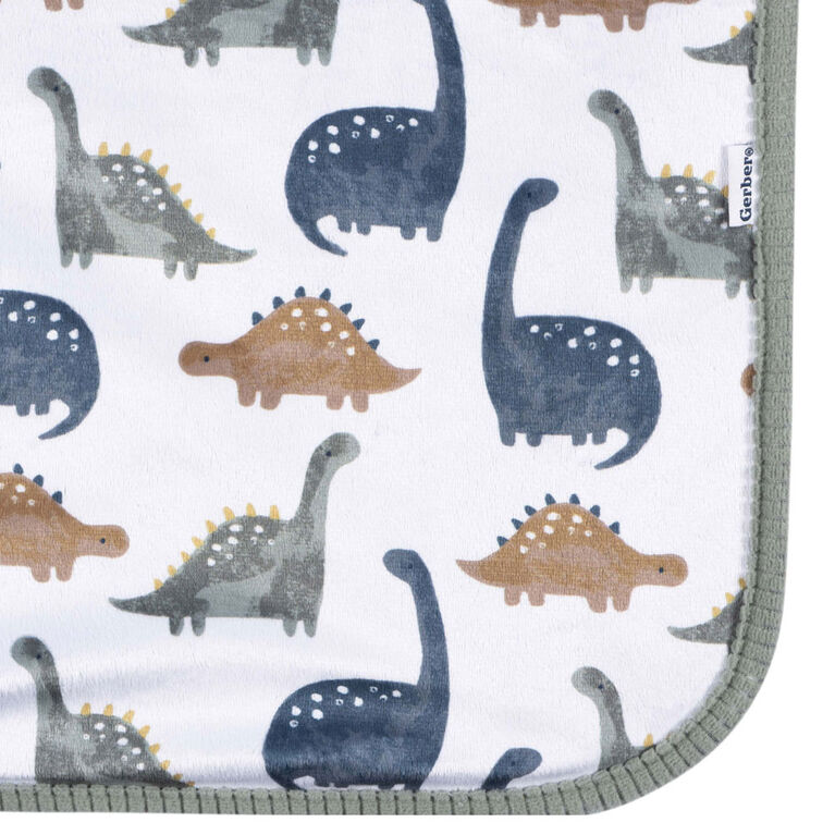 Gerber Childrenswear - Couverture en peluche 2 épaisseurs - Dino Time