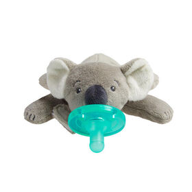 Philips Avent Soothie Snuggle Pacifier Holder with Detachable Pacifier, Koala, 0m+, SCF347/06