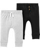 Carter's 2-Pack Cotton Pants - Black, Newborn