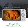 LeapFrog LF815-2HD Moniteur de bébé Wi-Fi 1080p à 2 caméras avec accès à distance, affichage 720p haute définition de 5 po, veilleuse, vision nocturne couleur (Blanc)