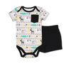 Ensemble 2 pièces Koala Baby imprimé Safari - combinaison et culotte courte, 6-9 Mois