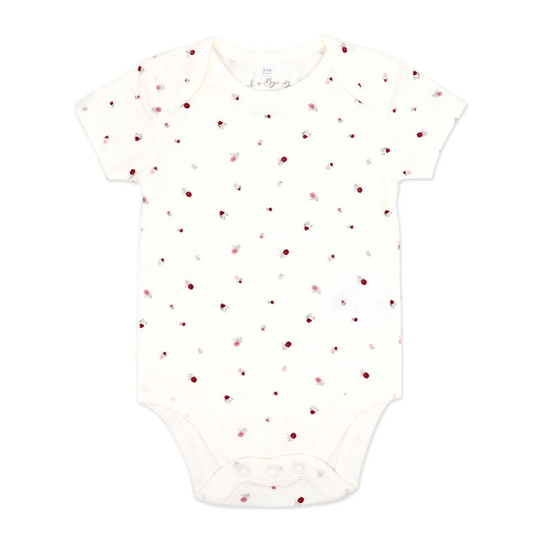 Rock a Bye Baby  Girl's 5 Piece Ribbed Velour Set: Pink Bear 3-6M