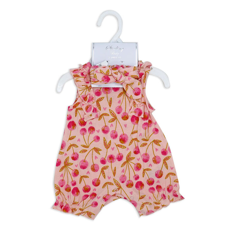 Sterling  Pink 2 Piece   Romper Set 3M