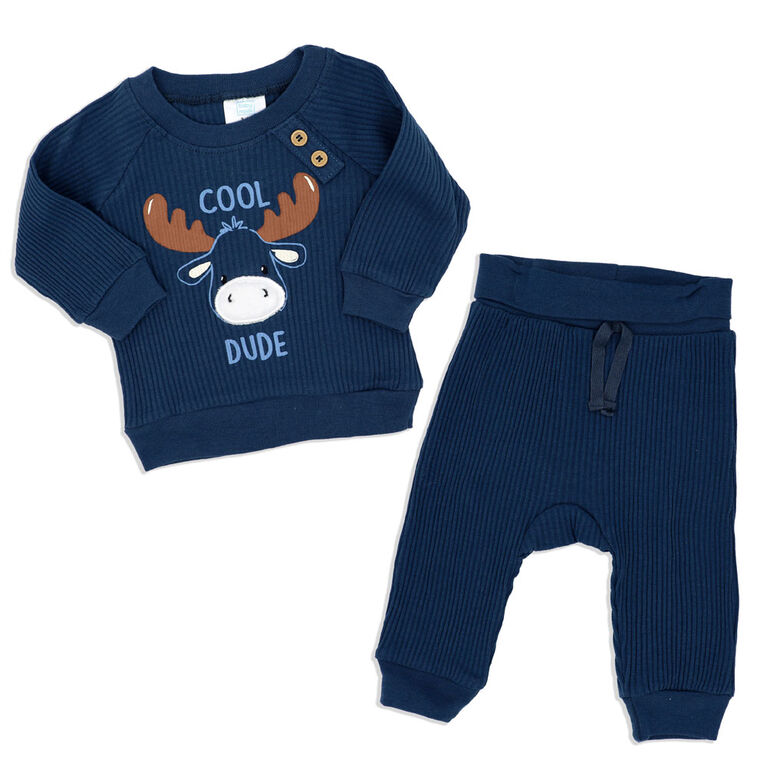 Baby Mode Ensemble de jogging 3 pièces bleu marine pour : cool