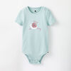 short-sleeve play all day organic bodysuit , 12-18m - light blue