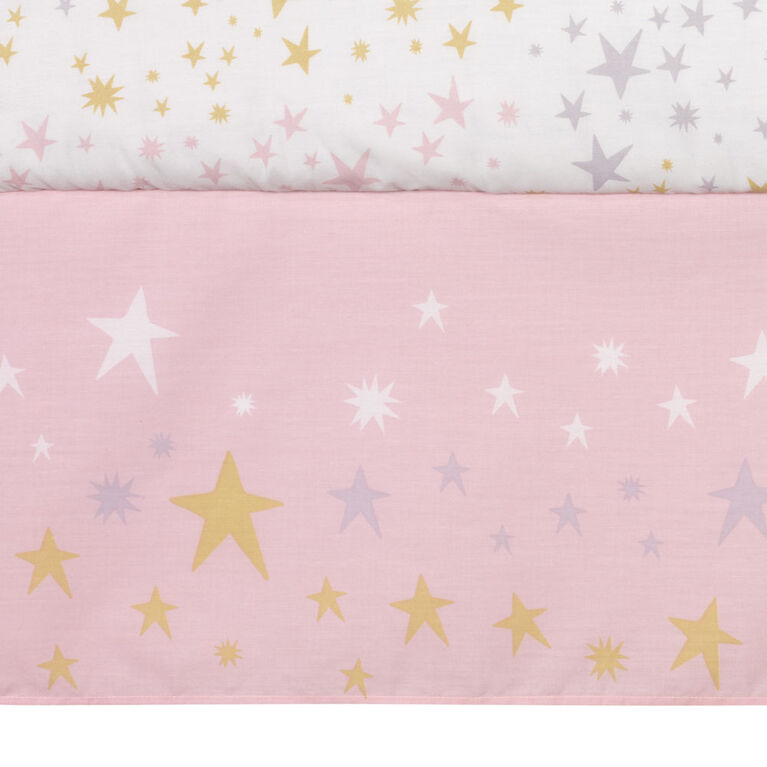 Bedtime Originals - Rainbow Unicorn 3-Piece Crib Bedding Set - Purple