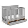 Graco Hadley 4-in-1 Convertible Crib with Drawer - Pebble Grey