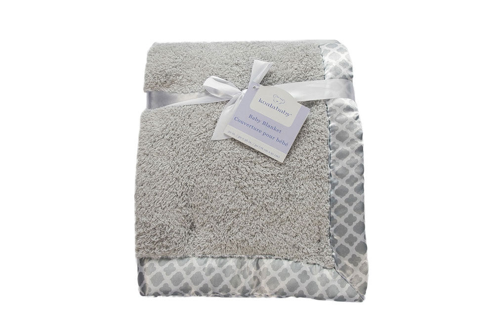 Koala Baby Satin Trim Deluxe Blanket Grey Babies R Us Canada