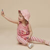 organic play legging, 18-24m - dark rose stripe