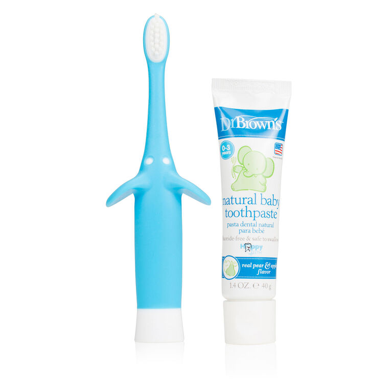 Ensemble Brosse A Dents Et Dentifrice De Dr Brown S Bleu Edition Anglaise Babies R Us Canada