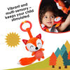 Diono Fox Character Car Seat Straps & Linkee Toy, Shoulder Pads for Baby, Infant, Toddler, 2 Pack Reversible Soft Seat Belt Cushion and Stroller Harness Covers Helps Prevent Strap irritation