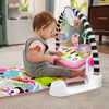 Fisher-Price Glow and Grow Kick & Play Piano Gym Baby Playmat with Musical Learning Toy, Pink