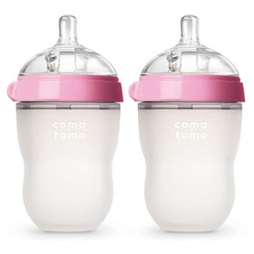Comotomo - Natural Flow Bottle (Double Pack) - 250ML - Pink.