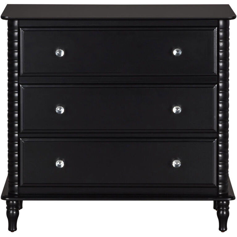 Rowan Valley Linden 3 Drawer Dresser, Black