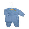 Baby Mode 2 Piece Quilted Jogger Set: Blue