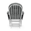 Storkcraft Hoop Glider and Ottoman - White with Gray