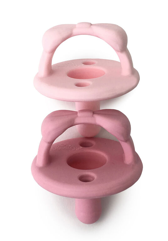 Sucette En Silicone Sweetie Soother D'Itzy Ritzy - Noeuds Roses