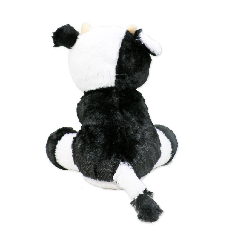 Plushies by Baby Mode Plush Black & White Cow Toy- 11"