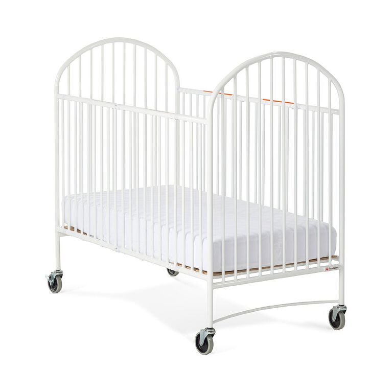Foundations Pinnacle Full Size Folding Steel Crib White Babies