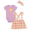 Petit Lem Baby Overall Skirt Set Knit Off White