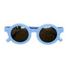 Mini Hop Rib Romper with Sunglasses: Grey Dino
