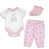 Rock a Bye Baby 3 Piece Jogger Set: Bunny 0-3M