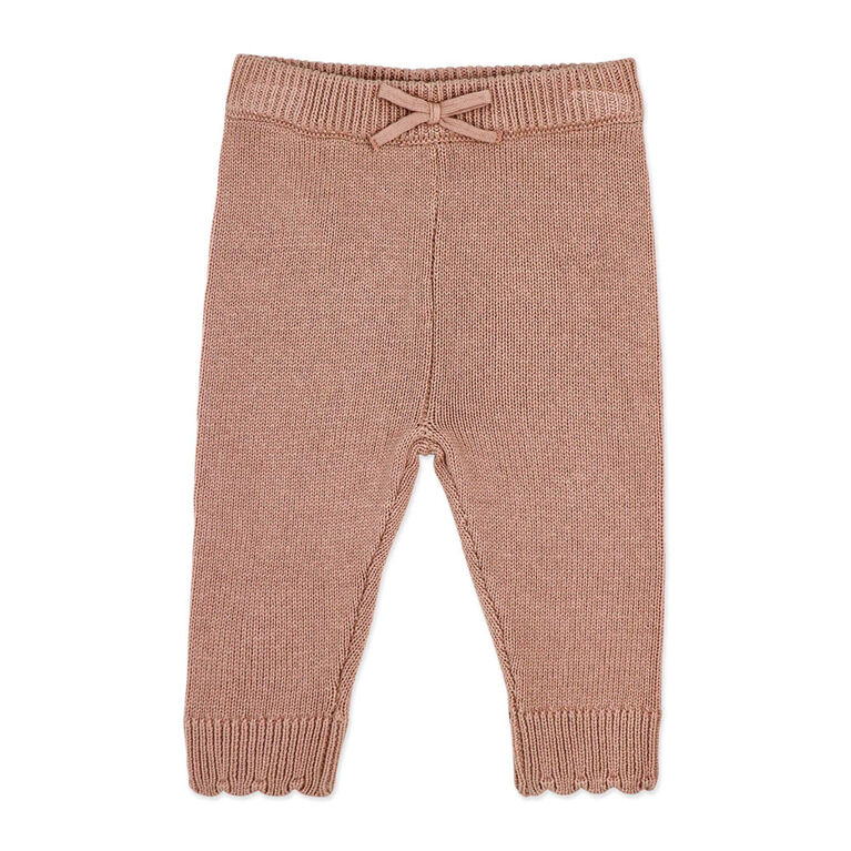 Rock a Bye Baby Pink Knit Cardigan with Frill Collar & Trouser 6-12M