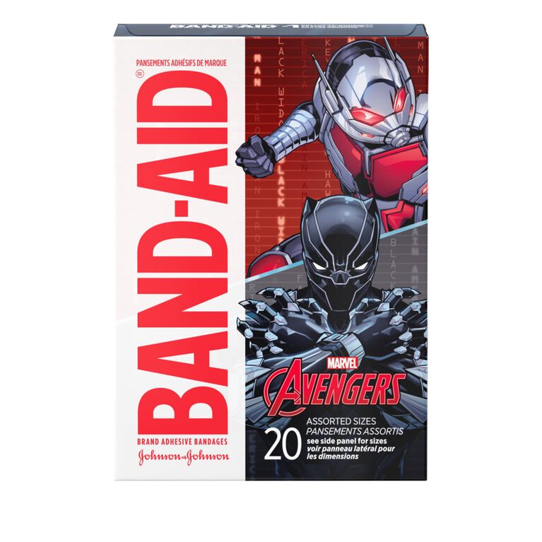 Band-Aid Adhesive Bandages for Kids, Marvel Avengers, 20 Count