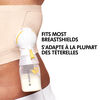 Bustier mains-libres Medela| Soutien-gorge pour l'expression facile avec matériau Adaptive Stretch pour un ajustement parfait | Chai, Moyen