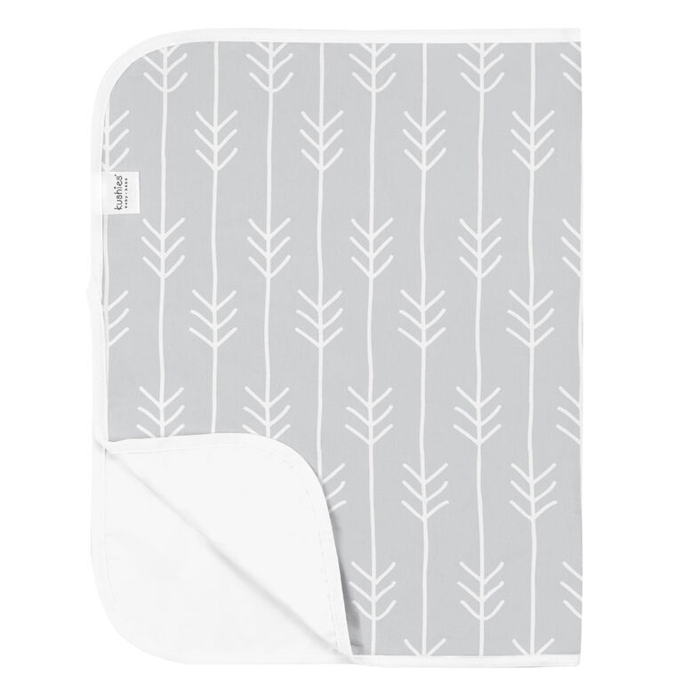 Kushies Portable Changing Pad Liner Flannel Lt. Grey One Direction