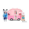 Na Na Na Surprise Kitty-Cat Camper, Pink Camper Vehicle with Cat Ears and Tail, 7 Play Areas including Full Kitchen, Hammock and Accessories