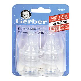 Gerber paquet de 6 t&eacute;tines en silicone