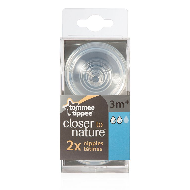 Tommee Tippee Closer to Nature - Medium Flow Nipple, 2-Pack